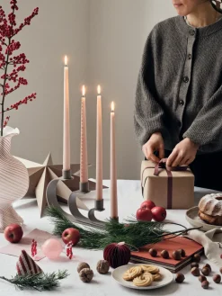 Broste Copenhagen Candy kerstboomhanger glas 2-delig, Dusty pink< Kerstdecoraties