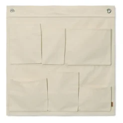 Ferm Living Canvas wall pockets opberger voor aan de muur, 70x70 cm< Wanddecoraties|Kinderkamer Interieuraccessoires