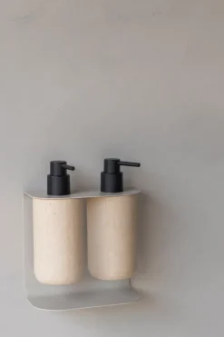Mette Ditmer Carry wandhouder dubbel, Sand grey< Zeepdispensers & Zeepschaaltjes