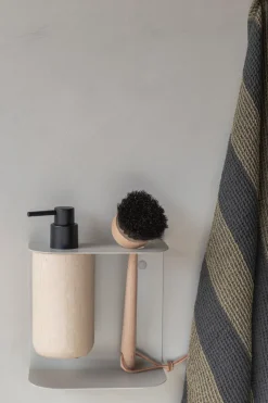 Mette Ditmer Carry wandhouder dubbel, Sand grey< Zeepdispensers & Zeepschaaltjes
