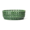 Ferm Living Ceramic gevlochten schaal , Emerald Green< Decoratieve Schalen