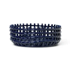 Ferm Living Ceramic gevlochten schaal , Blue< Decoratieve Schalen