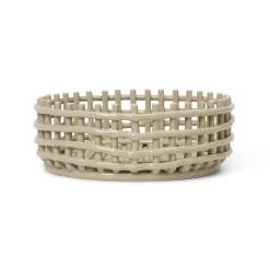 Ferm Living Ceramic gevlochten schaal , Cashmere< Decoratieve Schalen