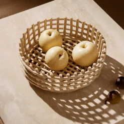 Ferm Living Ceramic gevlochten schaal , Cashmere< Decoratieve Schalen