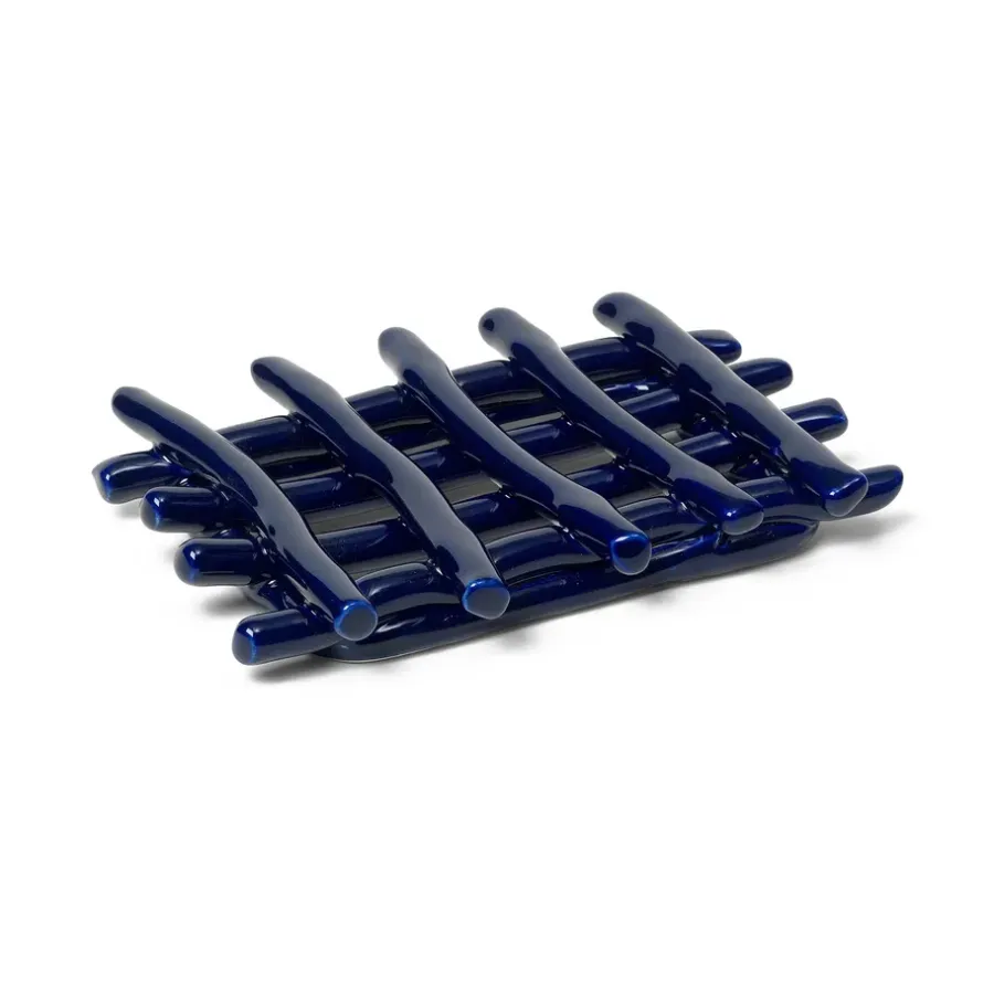 Ferm Living Ceramic zeepbakje 10x14,5 cm, Blue< Zeepdispensers & Zeepschaaltjes