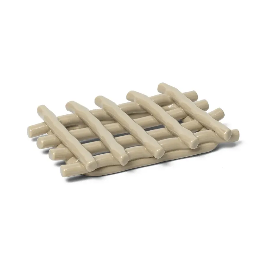 Ferm Living Ceramic zeepbakje 10x14,5 cm, Cashmere< Zeepdispensers & Zeepschaaltjes