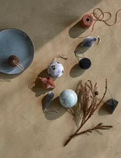 Broste Copenhagen Christmas mix kersthanger 6-pack, Thyme< Kerstdecoraties