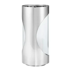 Georg Jensen Chrome contours hurricane kaarsenhouder 22 cm, Roestvrij staal< Kaarsenhouders & Kaarsenborden