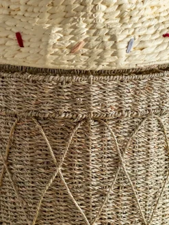 Bloomingville Cillie opbergmand met deksel Ø40 cm, Nature ice cream< Opbergoplossingen Voor De Kinderkamer|Opbergmanden