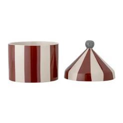 Bloomingville Cimmi pot met deksel, Rood< Opbergoplossingen Voor De Kinderkamer|Kinderkamer Interieuraccessoires