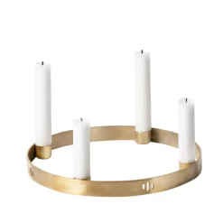 Ferm Living Circle kaarsenhouder messing, klein< Adventskandelaars & -Kaarsen