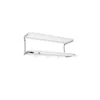 Essem Design Classic 650 hoedenplank, wit/chroom, 2 niveaus, 70 cm< Garderobehaken & Hoedenplanken
