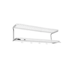 Essem Design Classic 650 hoedenplank, wit/chroom, 2 niveaus, 100 cm< Garderobehaken & Hoedenplanken