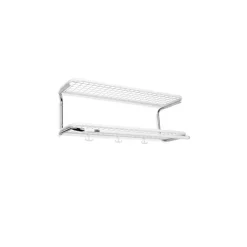 Essem Design Classic 650 hoedenplank, wit/chroom, 2 niveaus, 80 cm< Garderobehaken & Hoedenplanken