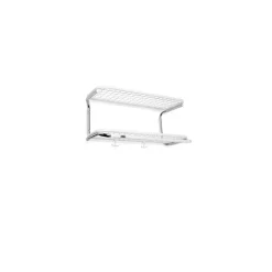 Essem Design Classic 650 hoedenplank, wit/chroom, 2 niveaus, 60 cm< Garderobehaken & Hoedenplanken