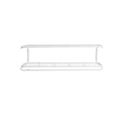 Essem Design Classic 650 hoedenplank, wit/wit, 2 niveaus, 100 cm< Garderobehaken & Hoedenplanken