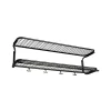 Essem Design Classic 650 hoedenplank, zwart/zwart, 2 niveaus, 120 cm< Garderobehaken & Hoedenplanken