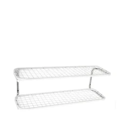 Essem Design Classic 650 schoenenrek, wit/chroom, 2 niveaus, 110 cm< Schoenenrekken
