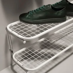 Essem Design Classic 650 schoenenrek, wit/chroom, 2 niveaus, 100 cm< Schoenenrekken