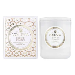 Voluspa Classic Maison Blanc geurkaars 60 uur, Suede Blanc< Geurkaarsen & Aroma Diffusers