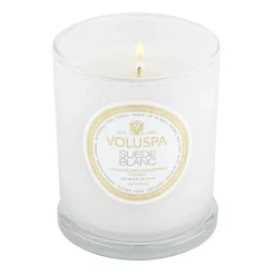 Voluspa Classic Maison Blanc geurkaars 60 uur, Suede Blanc< Geurkaarsen & Aroma Diffusers