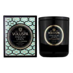 Voluspa Classic Maison Noir geurkaars 60 uur, French Linen< Geurkaarsen & Aroma Diffusers