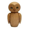 Spring Copenhagen Clever uil decoratie 10 cm, Eik< Houten Beelden