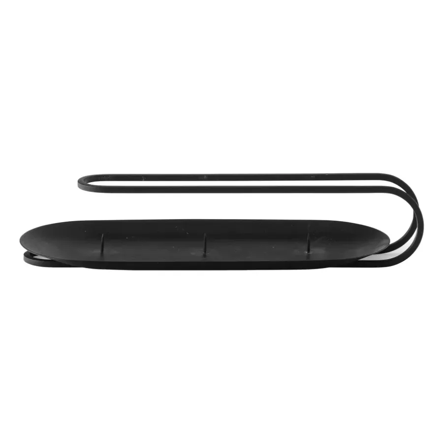 Audo Copenhagen Clip kandelaar voor 3 kaarsen 5 cm, Zwart< Kandelaars