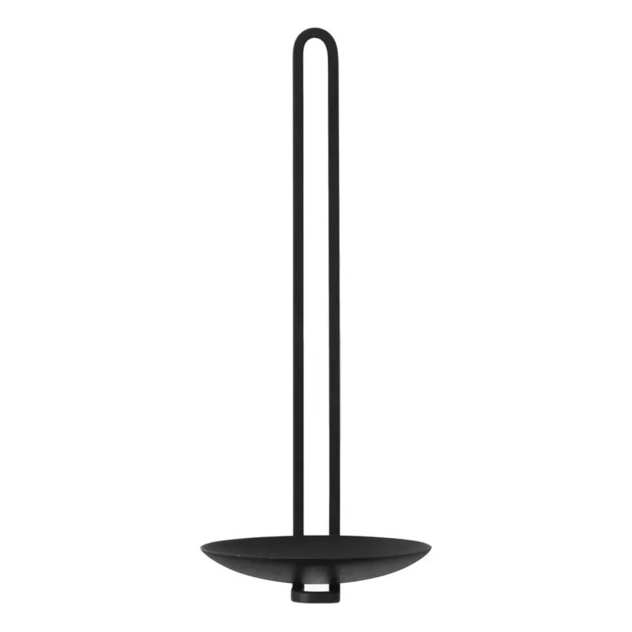 Audo Copenhagen Clip waxinelichtjeshouder wand 20 cm, Zwart< Kandelaars