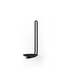 Audo Copenhagen Clip waxinelichtjeshouder wand 20 cm, Zwart< Kandelaars