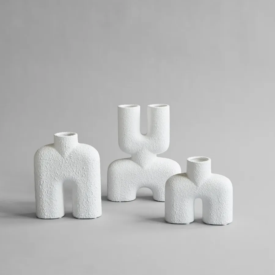 101 Copenhagen Cobra Double Mini vaas 22x28 cm, Bubble White< Vazen