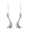 Georg Jensen Cobra kaarsenhouder 2-stuks, middel - 20 cm.< Kandelaars