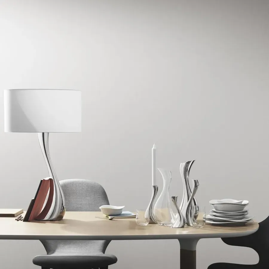 Georg Jensen Cobra kaarsenhouder 2-stuks, groot -24 cm.< Kandelaars