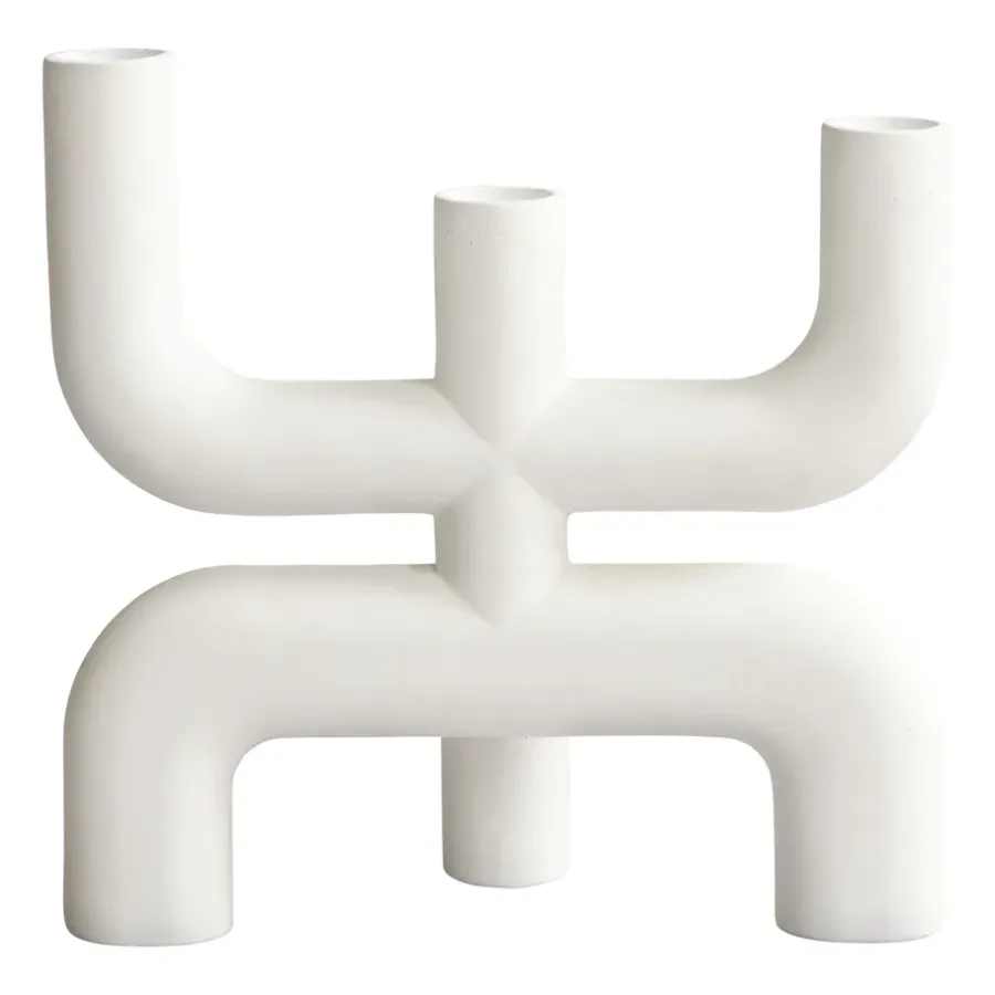 101 Copenhagen Cobra kandelaar 25x25 cm, Bone White< Kandelaars