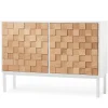 A2 Collect 2016 lage kast, Witgeolied eiken-wit< Kasten & Vitrines