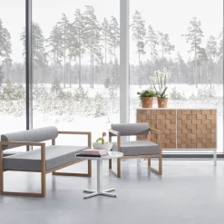 A2 Collect 2016 lage kast, Witgeolied eiken-wit< Kasten & Vitrines
