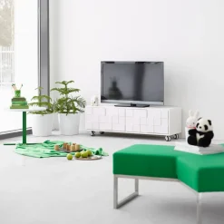A2 Collect 2010 mediameubel met wielen, Wit< Tv- & Mediameubels|Ladekasten & Dressoirs