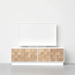 A2 Collect 2016 mediameubel, Witgeolied eiken-wit< Tv- & Mediameubels|Ladekasten & Dressoirs