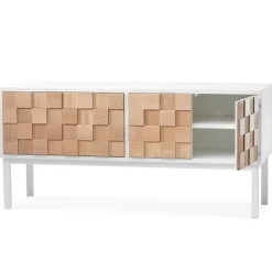 A2 Collect 2016 tv-meubel met poten, Witgeolied eikenhout-wit< Tv- & Mediameubels|Ladekasten & Dressoirs