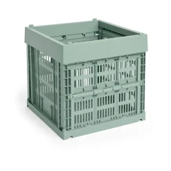 HAY Colour Crate Cube 29.5x29.5 cm, Sage green< Opbergoplossingen Voor De Kinderkamer|Dozen & Boxen