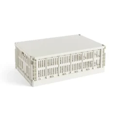 HAY Colour Crate deksel groot, Off-white< Opbergmanden