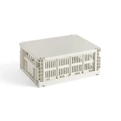 HAY Colour Crate deksel medium, Off-white< Opbergmanden