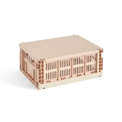 HAY Colour Crate deksel medium, Powder< Opbergmanden
