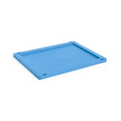 HAY Colour Crate deksel plastic medium, Electric blue< Opbergmanden