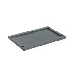 HAY Colour Crate deksel plastic small, Charcoal< Opbergmanden