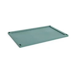 HAY Colour Crate deksel plastic large, Dark green< Opbergmanden