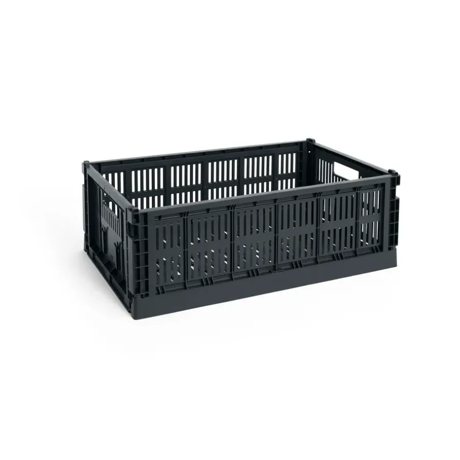 HAY Colour Crate L 34,5x53 cm, Charcoal< Opbergmanden
