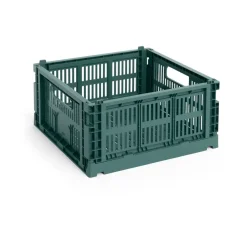 HAY Colour Crate M Square 29.5x29.5 cm, Dark green< Dozen & Boxen