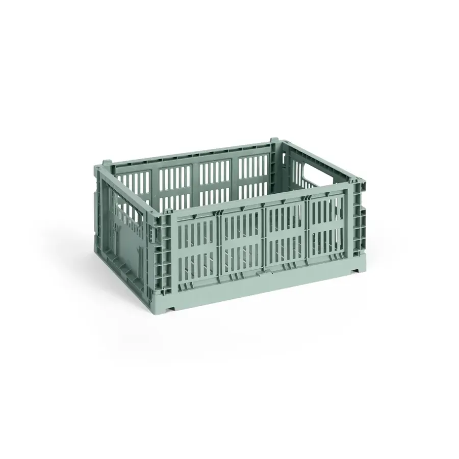 HAY Colour Crate M 26,5x34,5 cm, Sage green< Opbergmanden