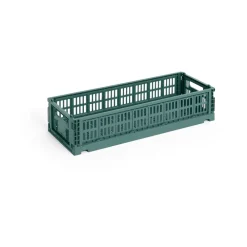 HAY Colour Crate Mini Oblong 13x34,5 cm, Dark green< Dozen & Boxen